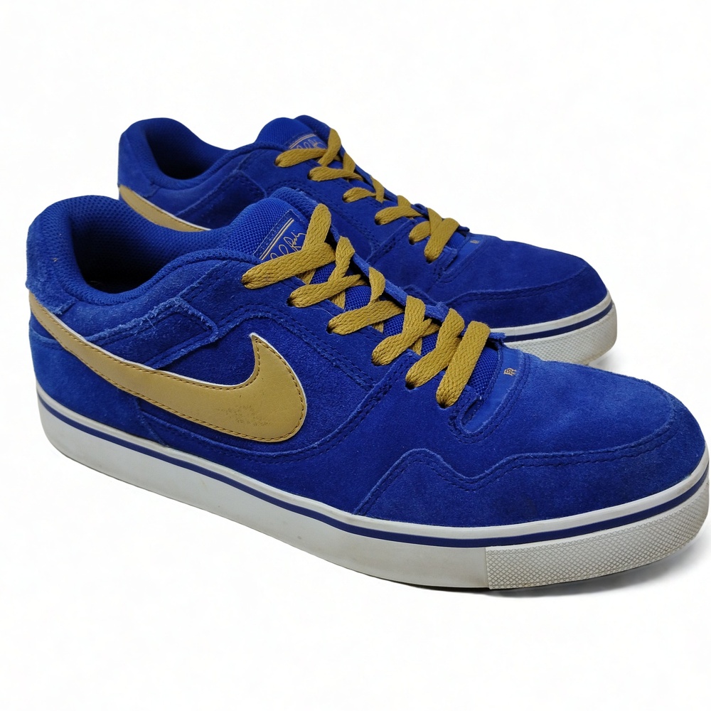 Nike Size 9.5 Skater Streetwear Paul Rodriguez Blue Suede Skate Sneakers 386613-